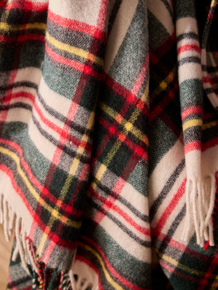 Geruite plaid van voornamelijk wol
