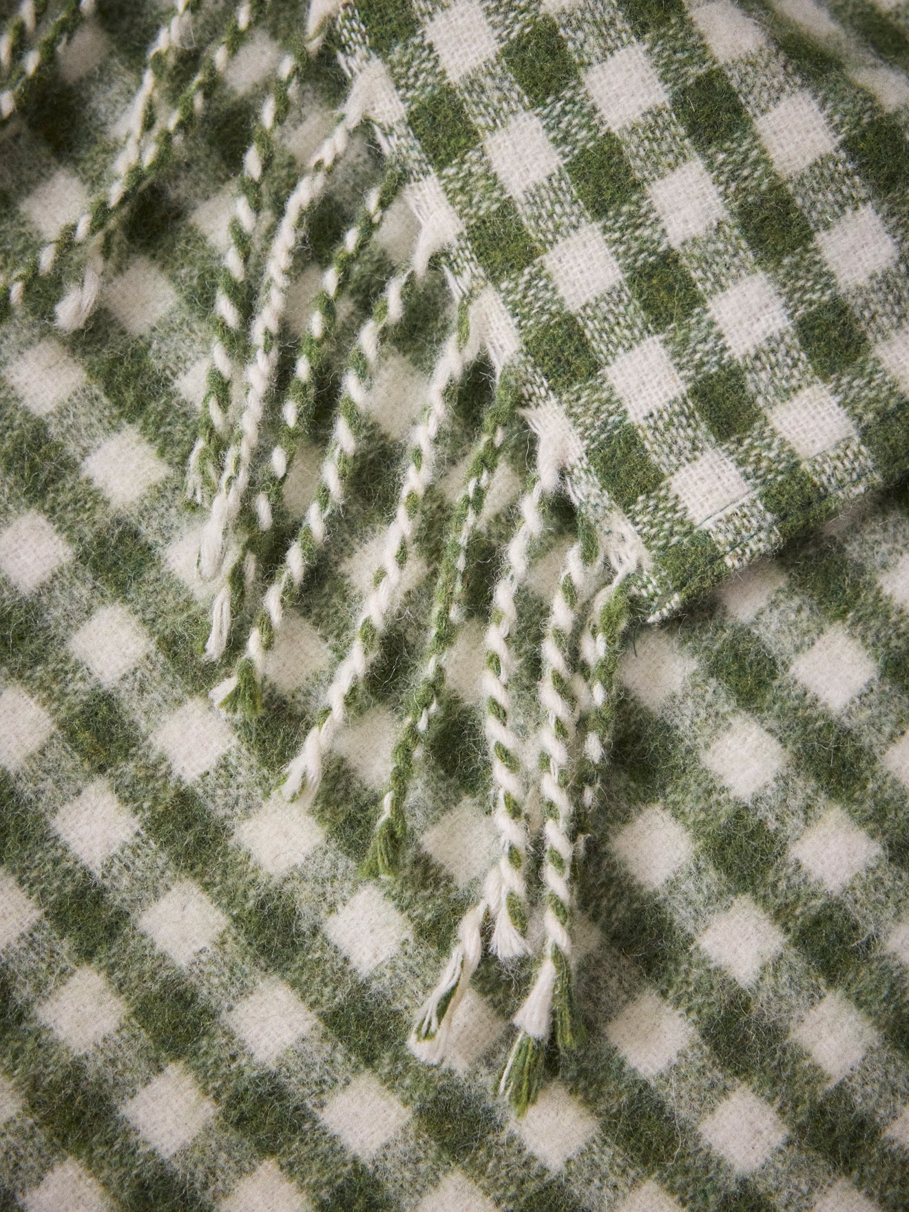 Plaid met vichyruitjes - voornamelijk wol