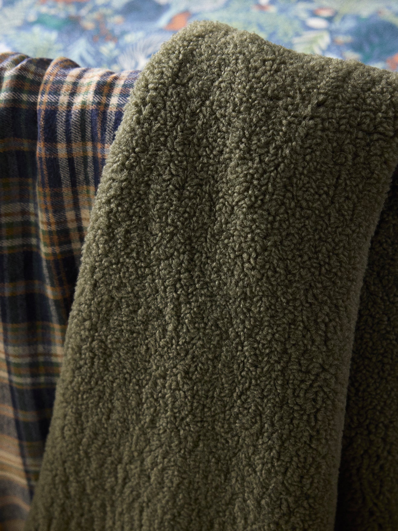 Reversibele Sherpa en Tartan Plaid