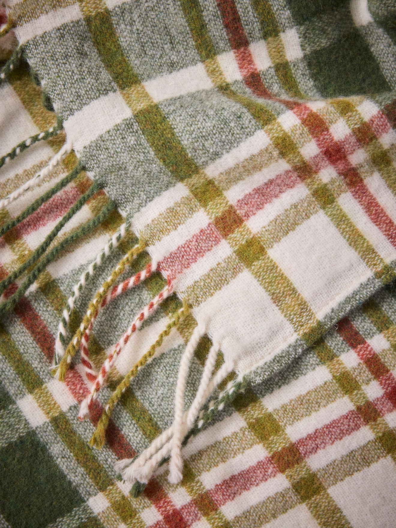 Geruite plaid van voornamelijk wol