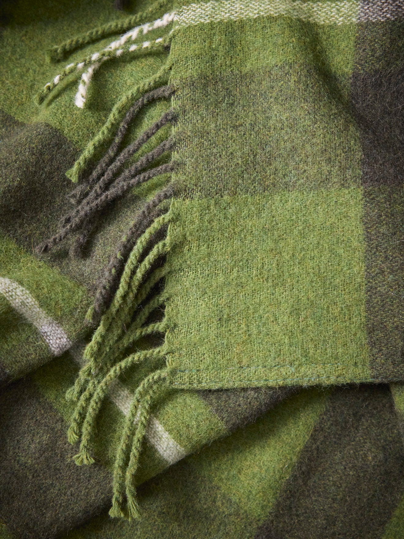 Geruite plaid van voornamelijk wol