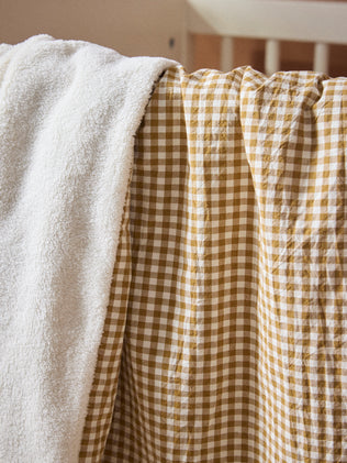 Babydeken in vichy en microfleece