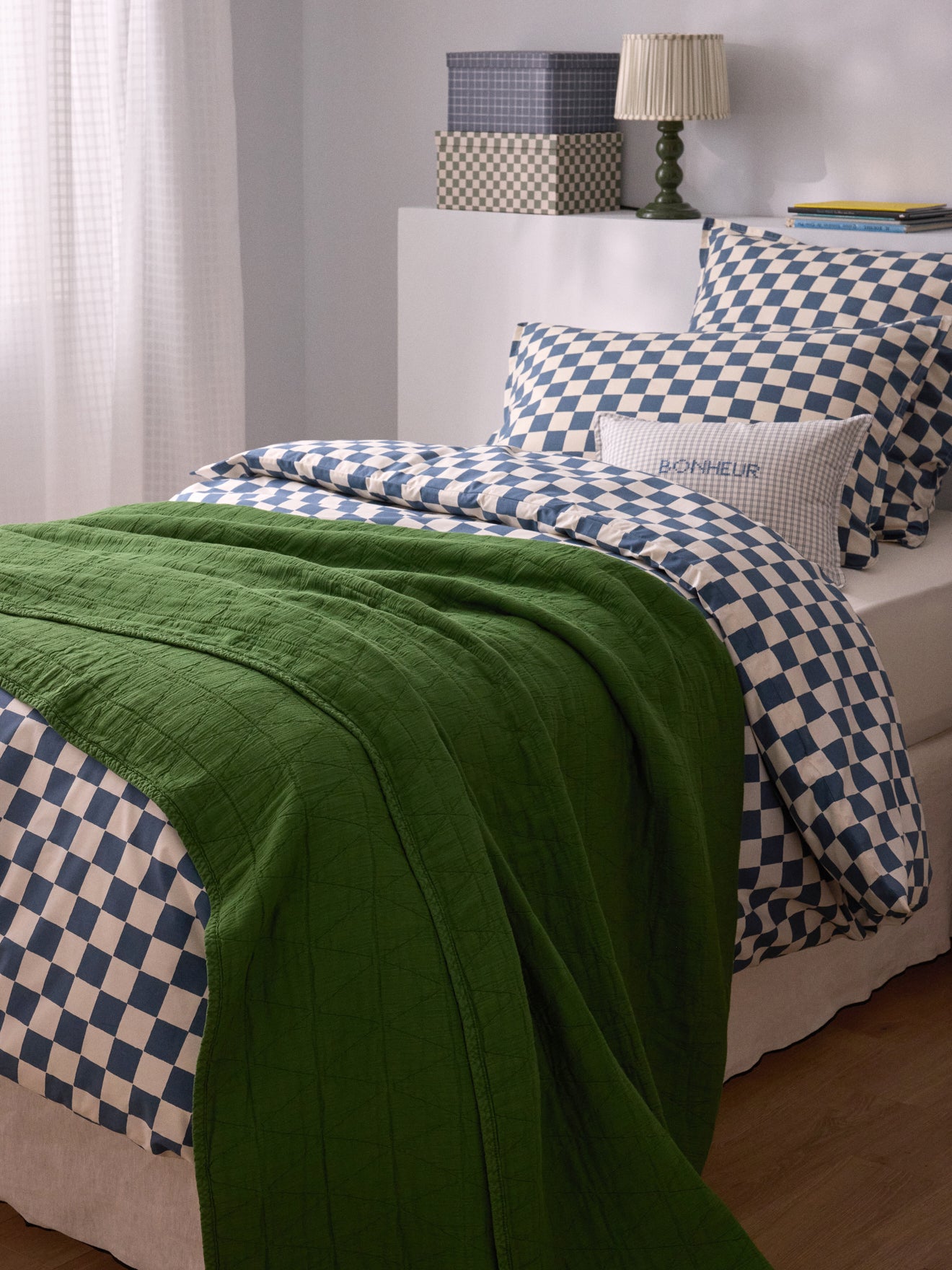 Bedsprei in piquékatoen