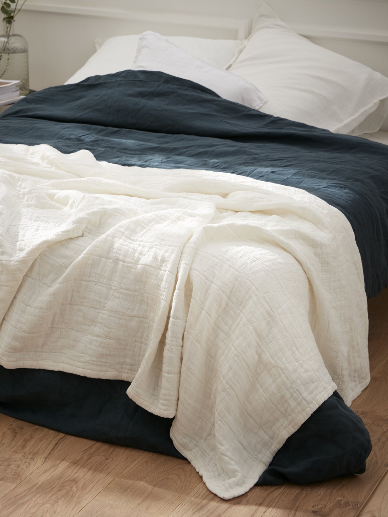 Bedsprei in piquékatoen
