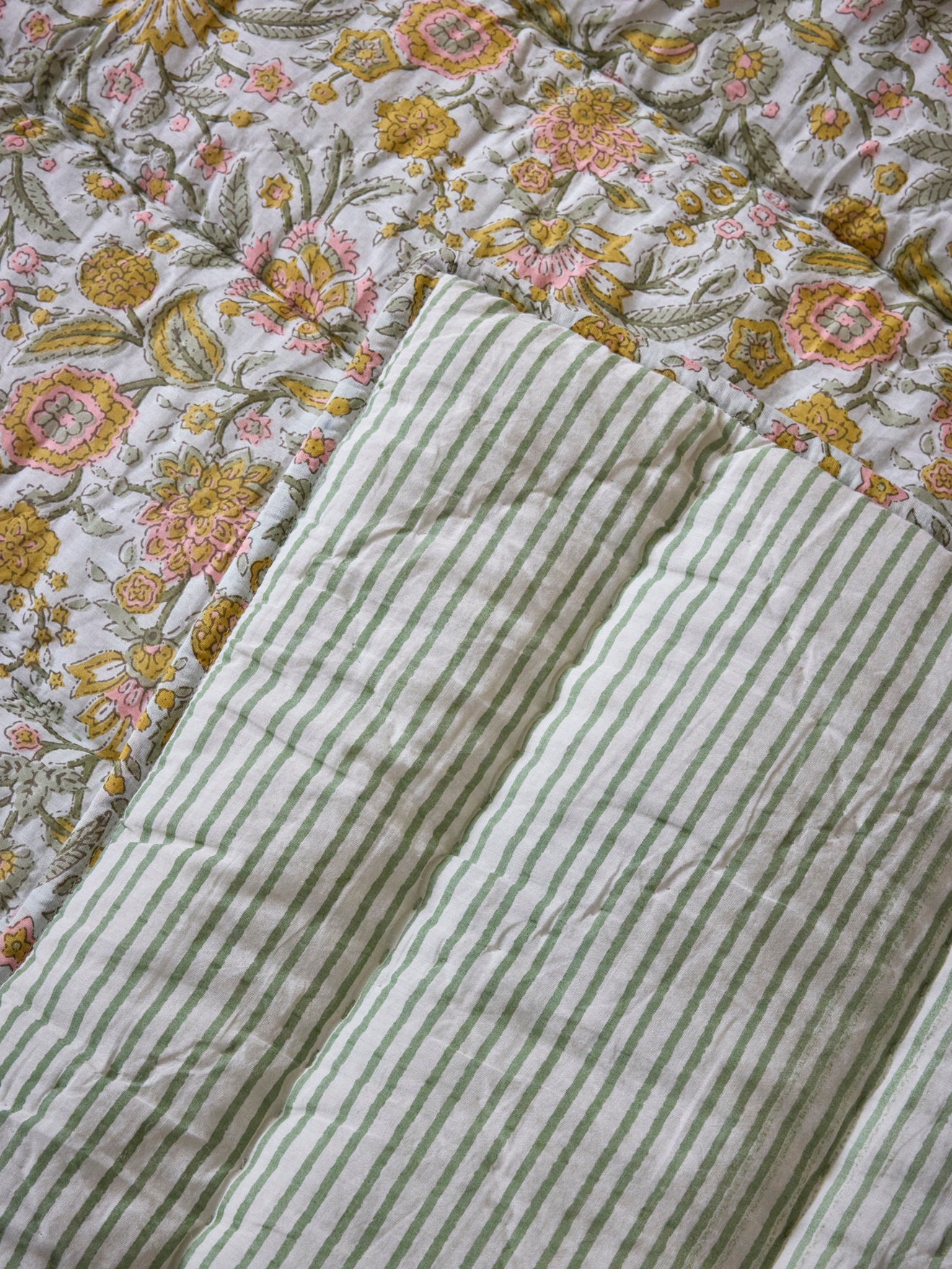 Boutis indien en coton - imprimé Kolkata