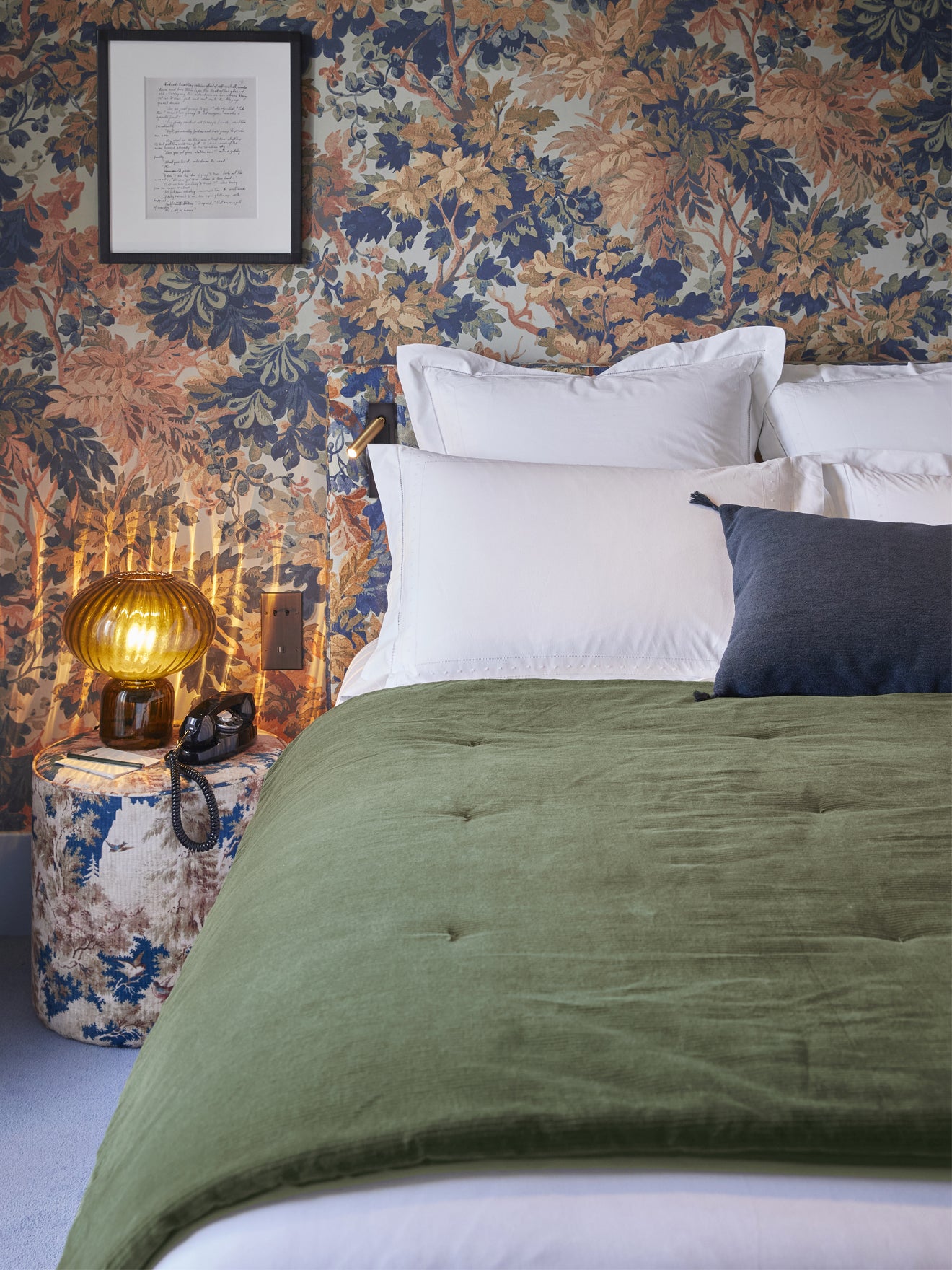 Gewatteerde sprei in ribfluweel