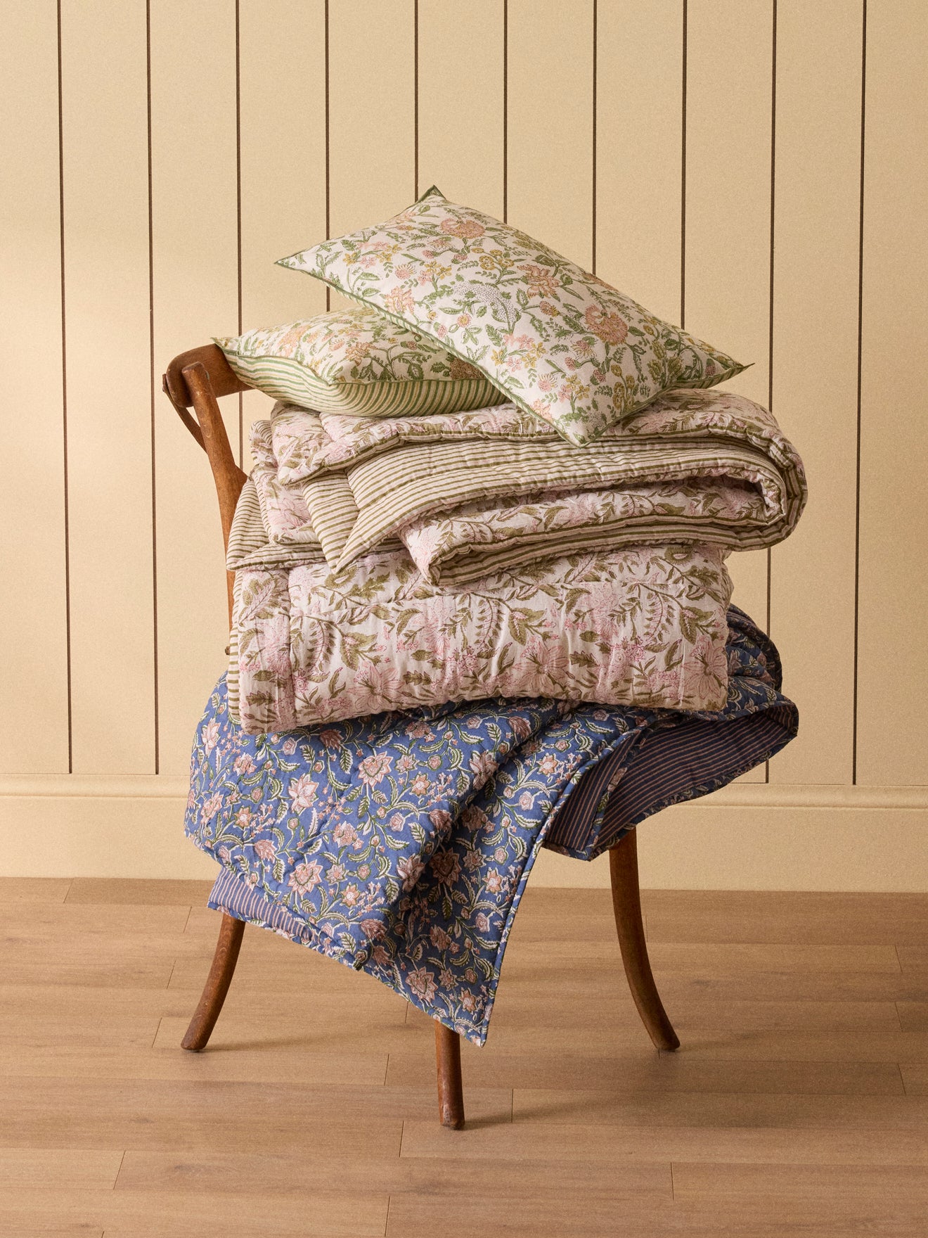 Gewatteerde sprei met Pia-print