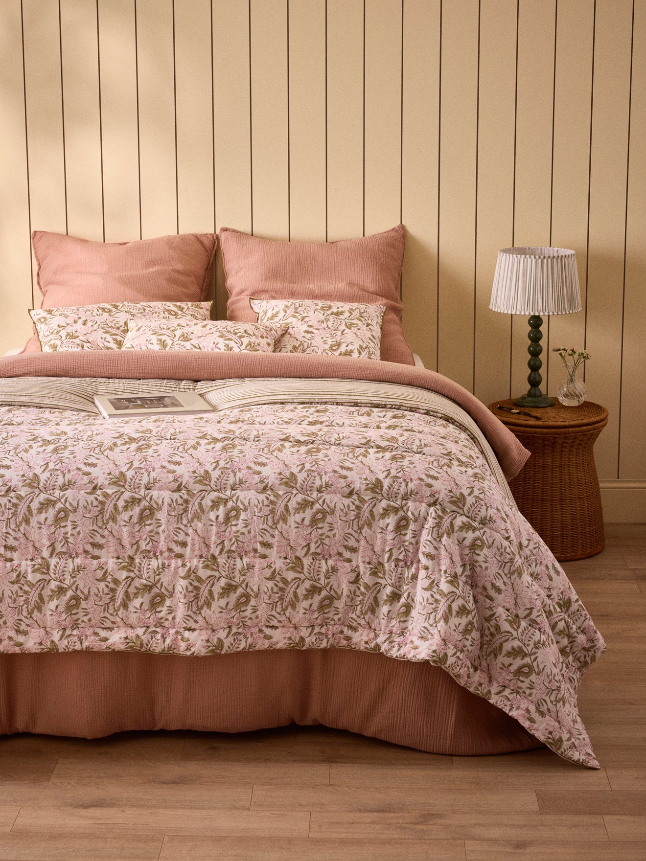 Gewatteerde sprei met Pia-print