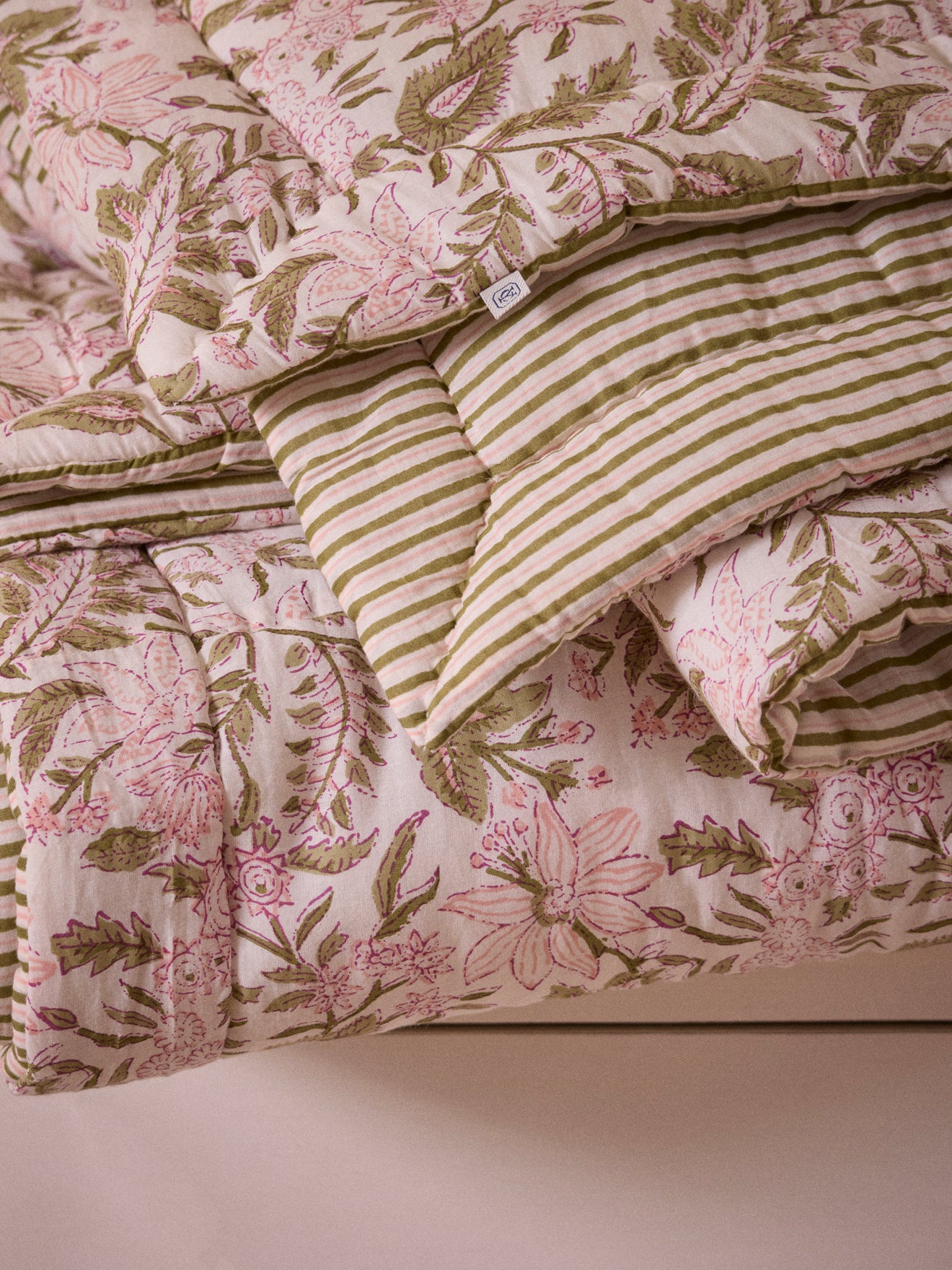Gewatteerde sprei met Pia-print