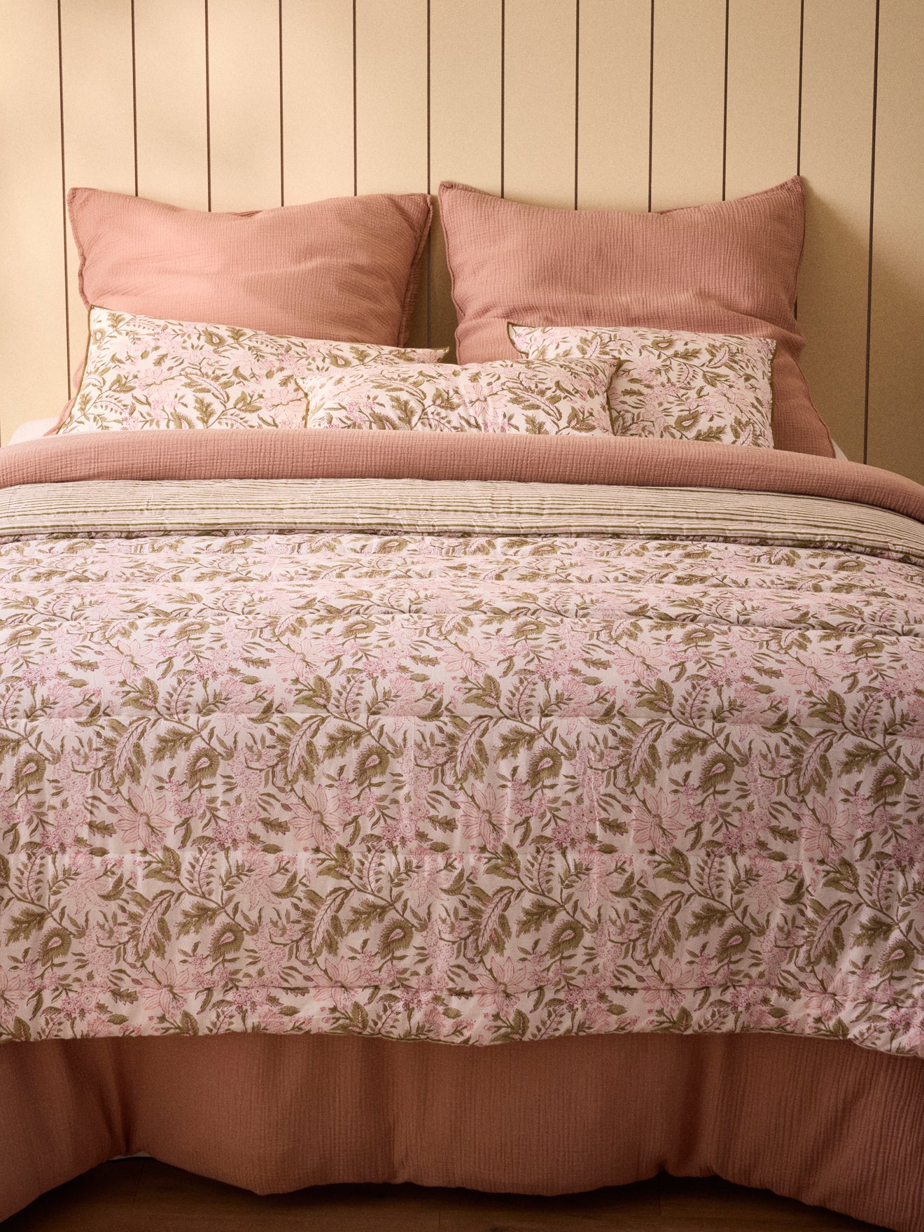 Gewatteerde sprei met Pia-print