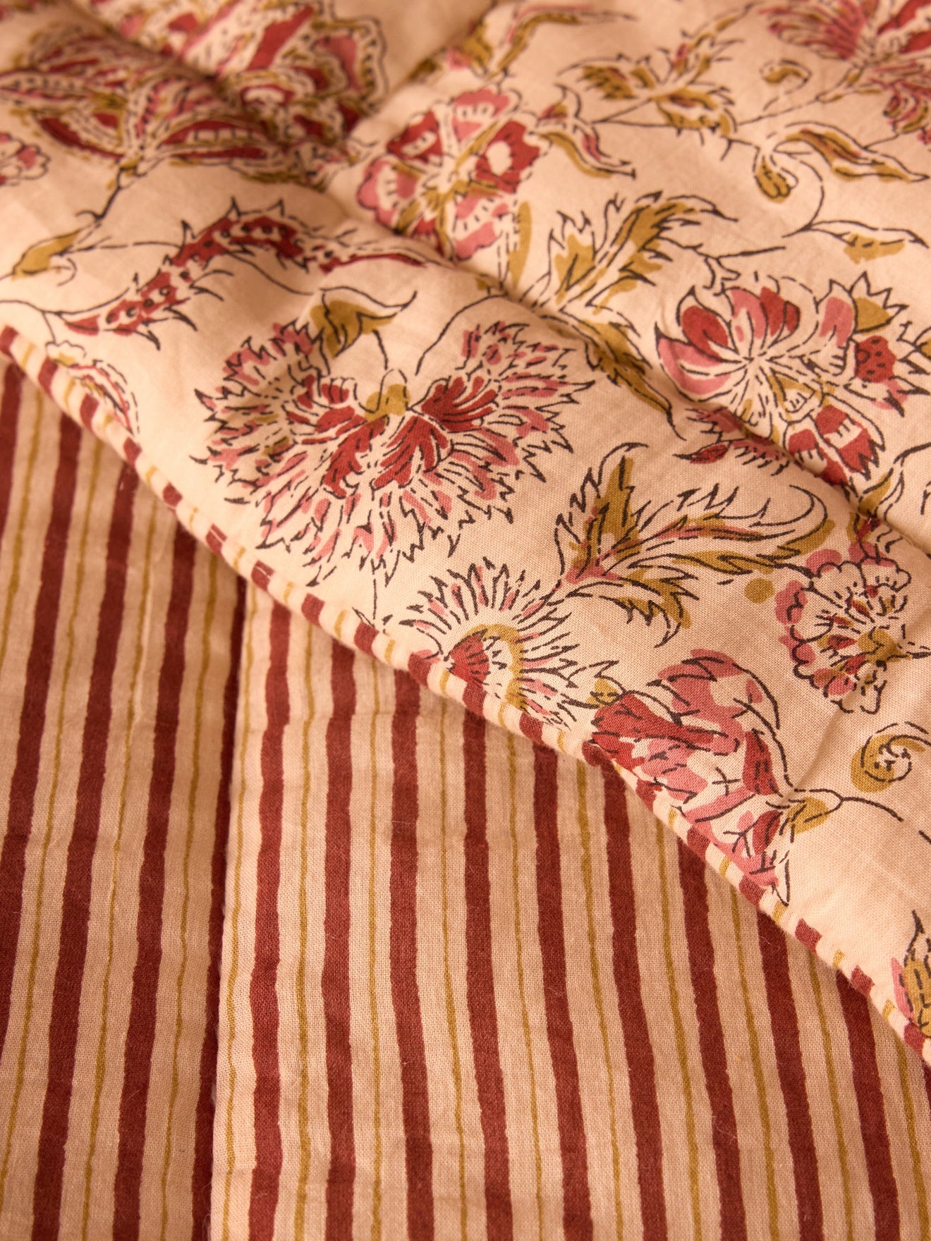 Gewatteerde sprei met Penjab-print