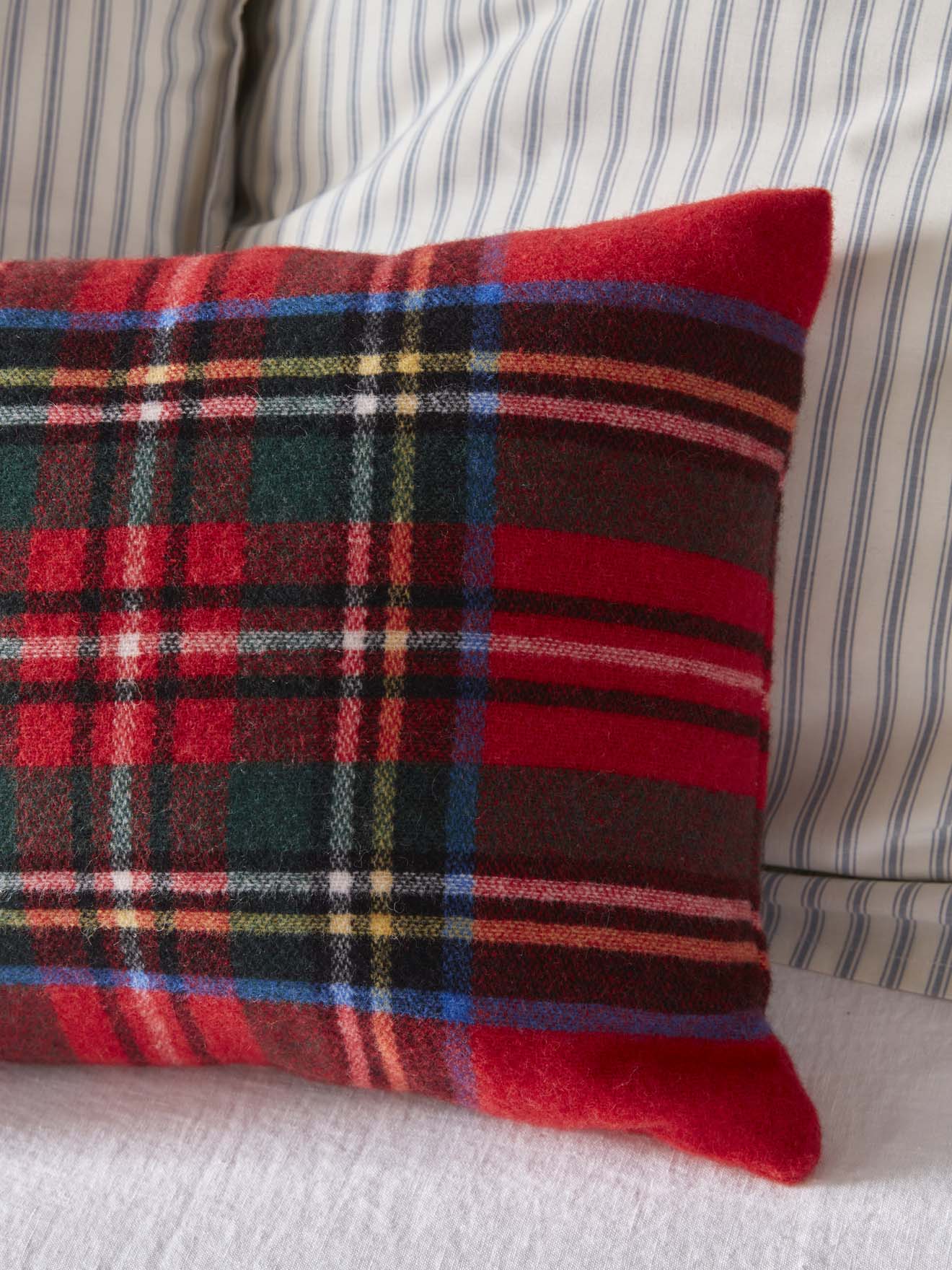 Housse de coussin en tartan