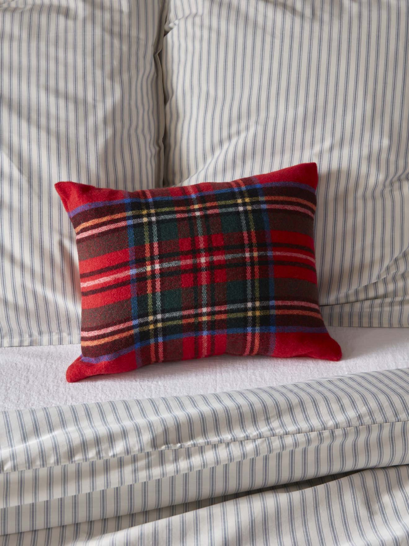 Housse de coussin en tartan