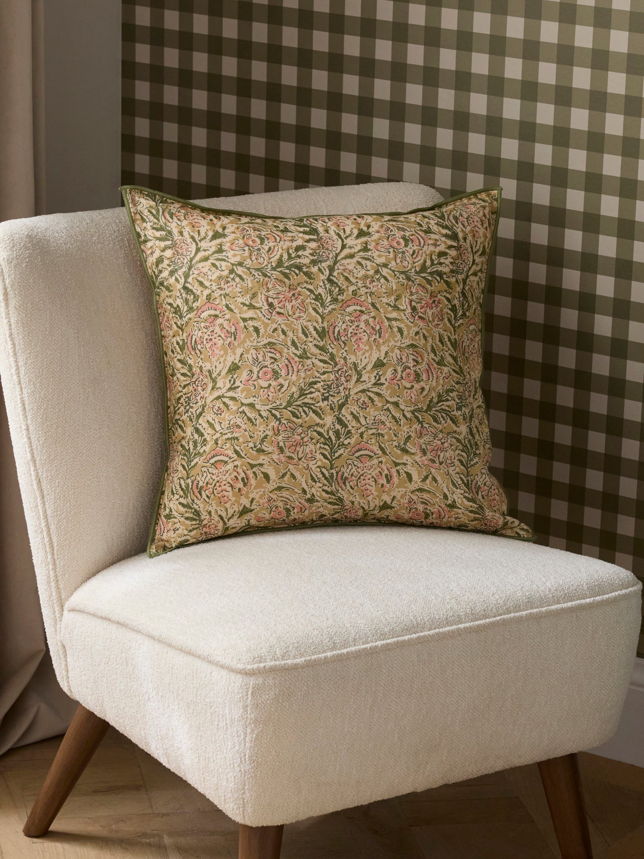 Housse de coussin coton imprimé indien