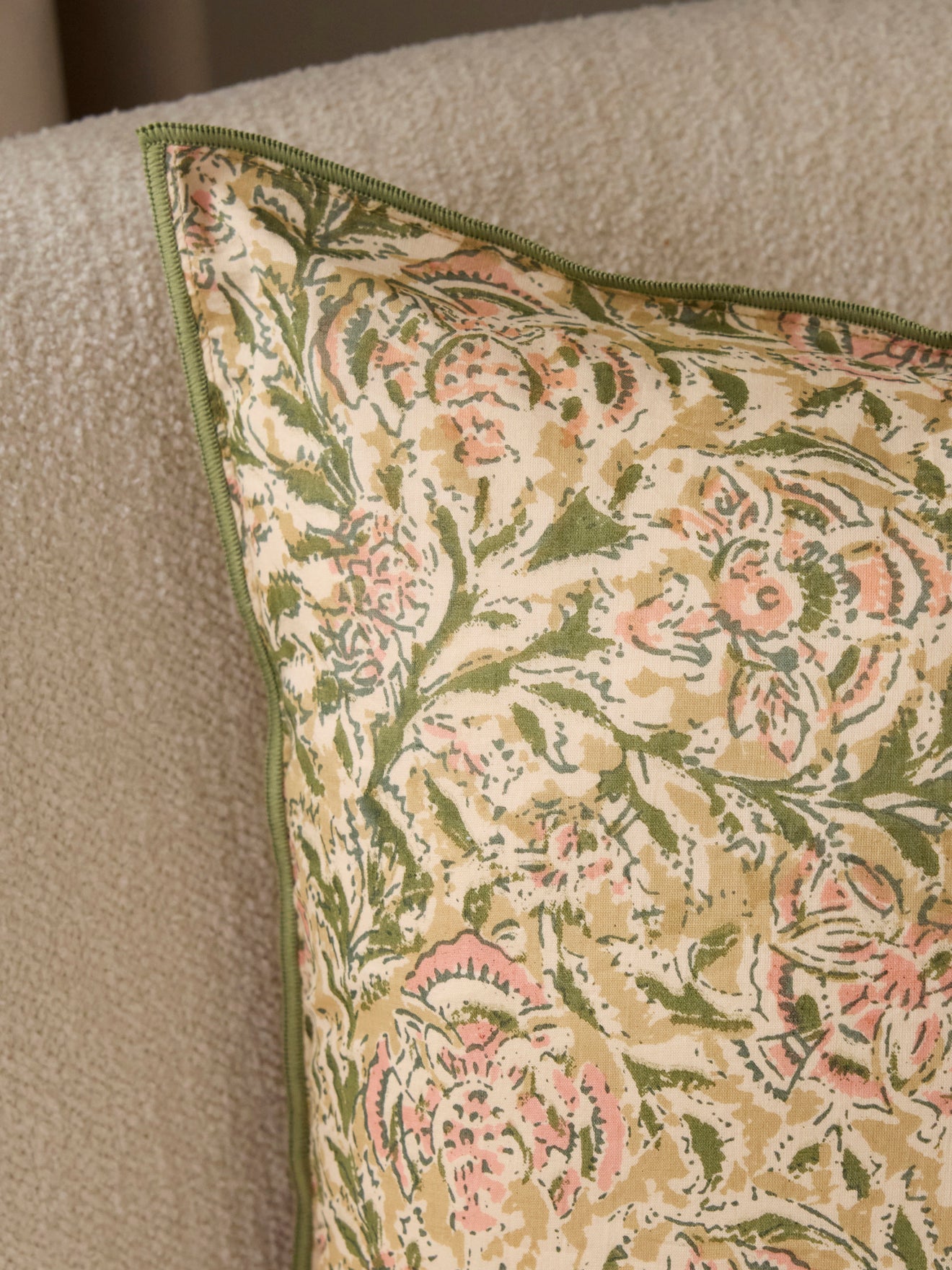 Housse de coussin coton imprimé indien