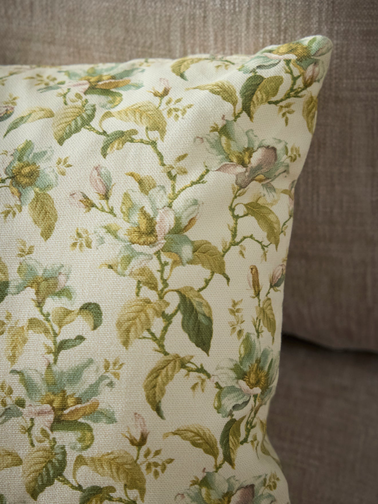 Housse de coussin coton fleuri