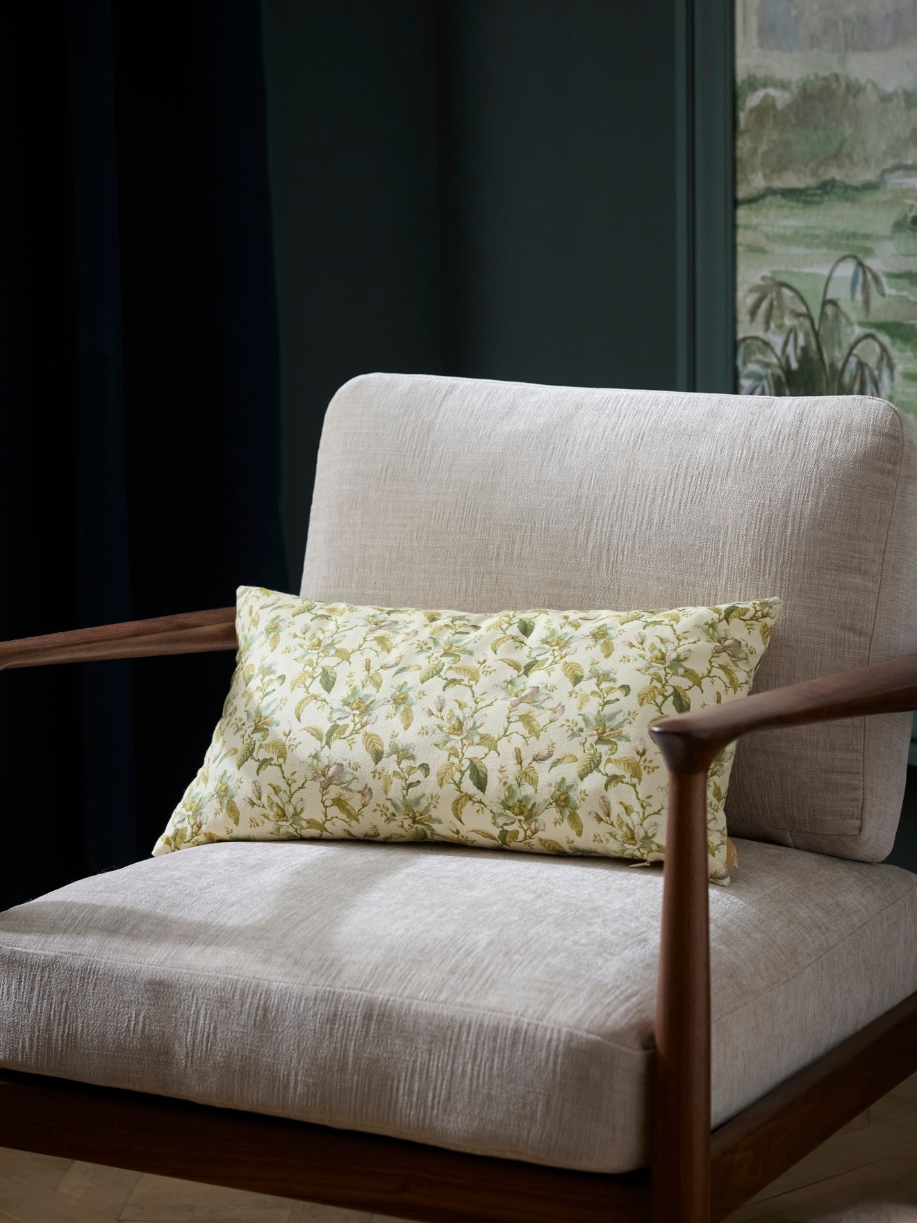 Housse de coussin coton fleuri
