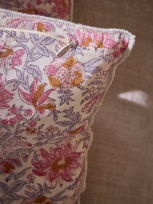 Housse de coussin fleuri indien - imprimé Indore