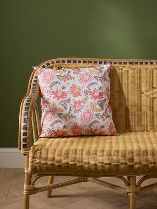 Housse de coussin fleuri indien - imprimé Penjab