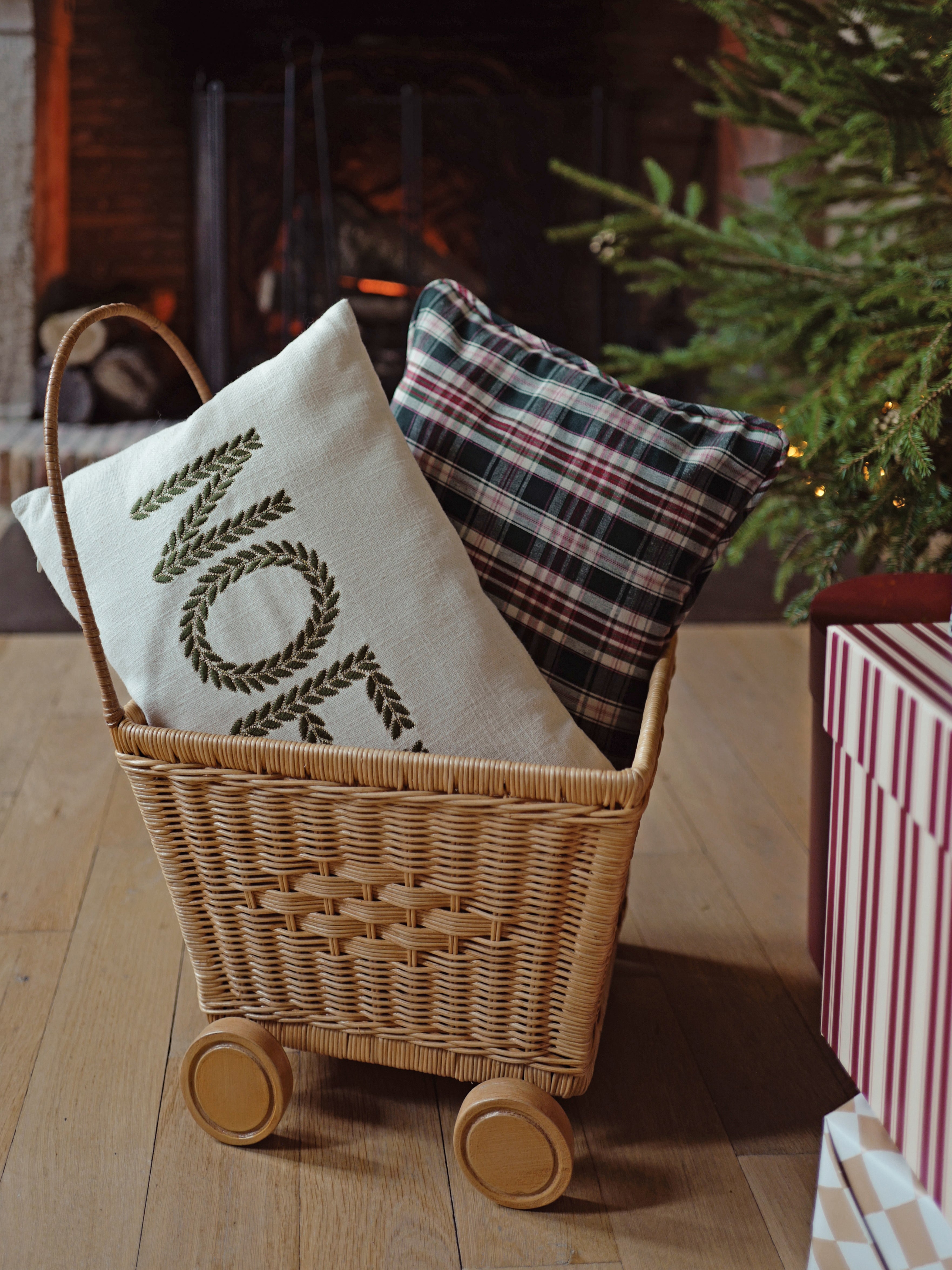 Geruite kussenhoes - Kerstcollectie