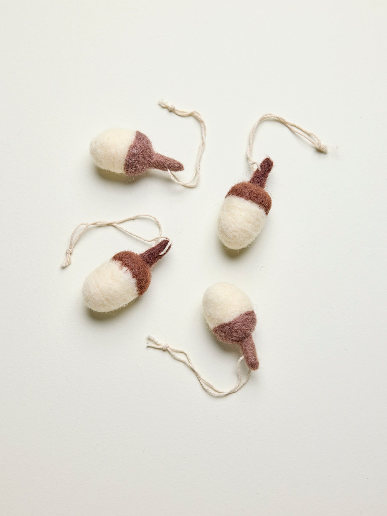 Decoratieve kwastjes in vilt - set van 4