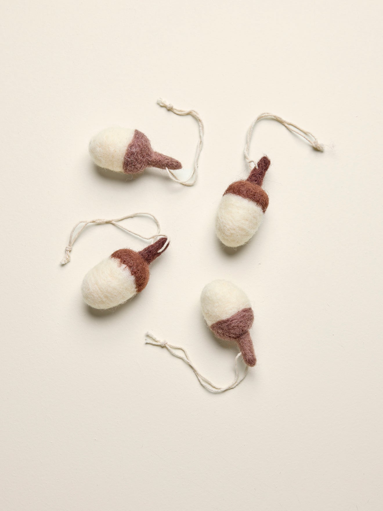 Decoratieve kwastjes in vilt - set van 4