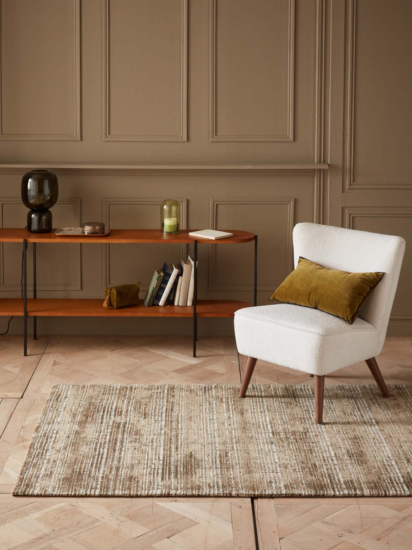 Tapis Manuel en viscose et laine, petit modèle