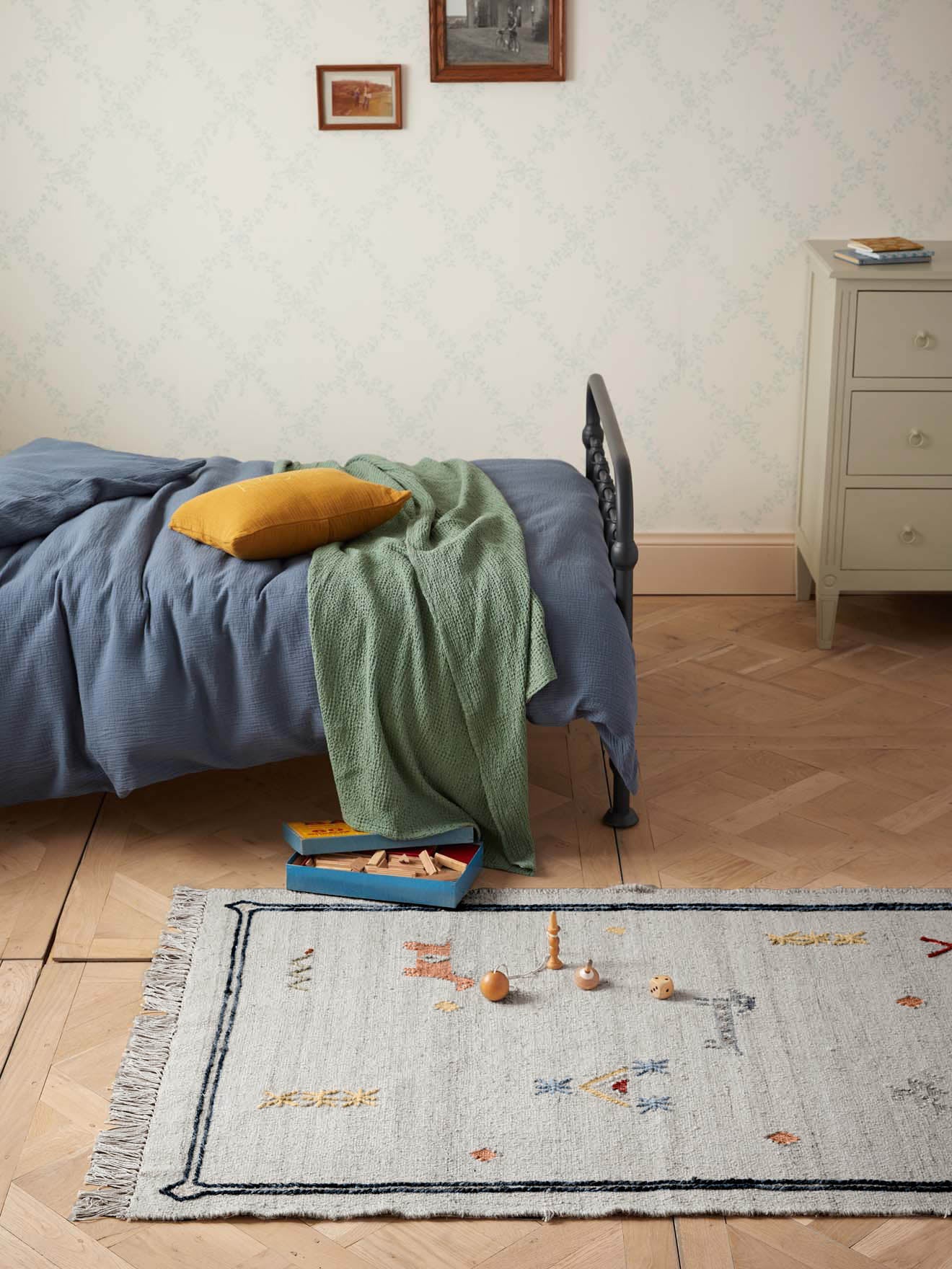 Tapis Joseph en laine et coton tissés