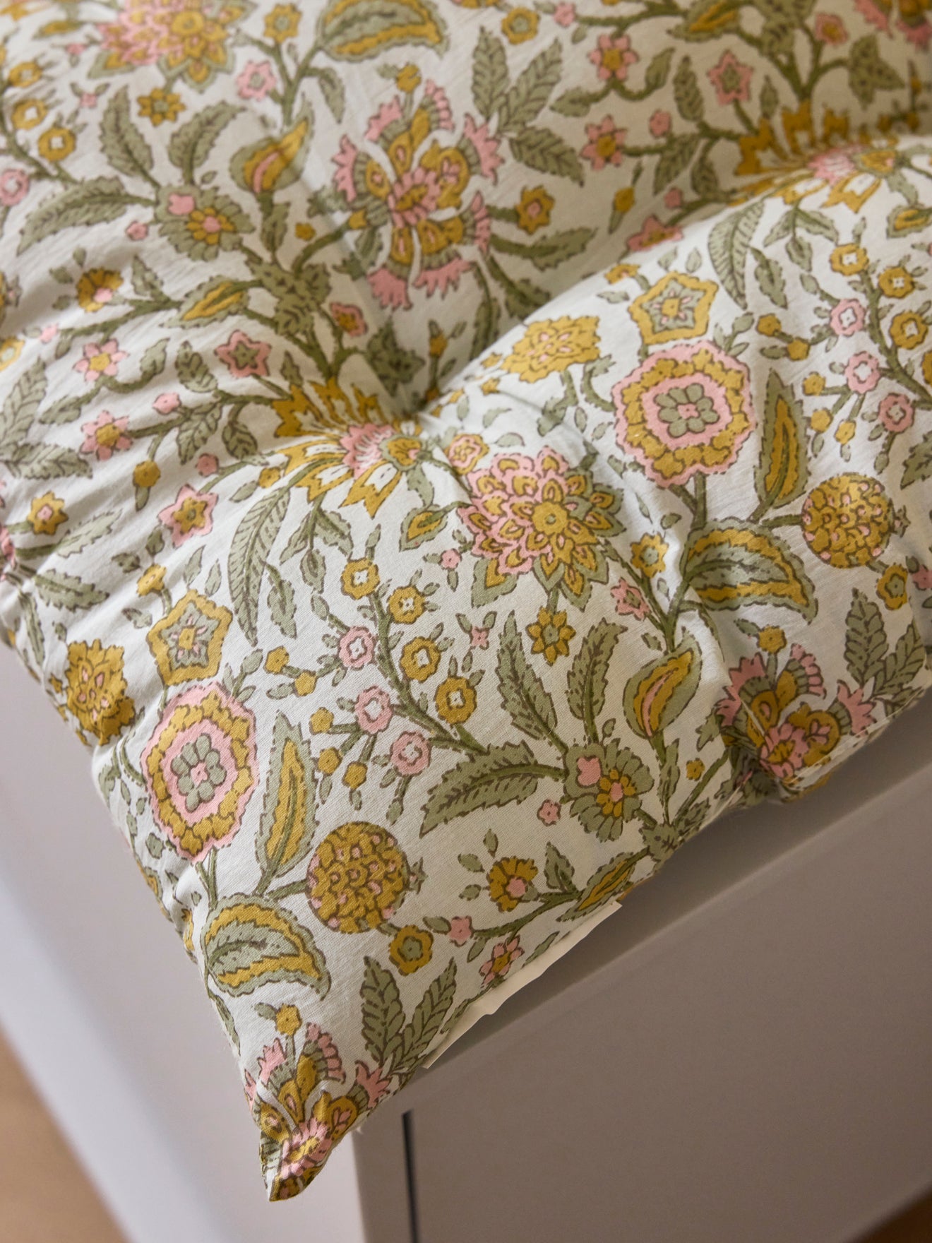 Matelas déco en tissu indien - Taille S - imprimé Kolkata