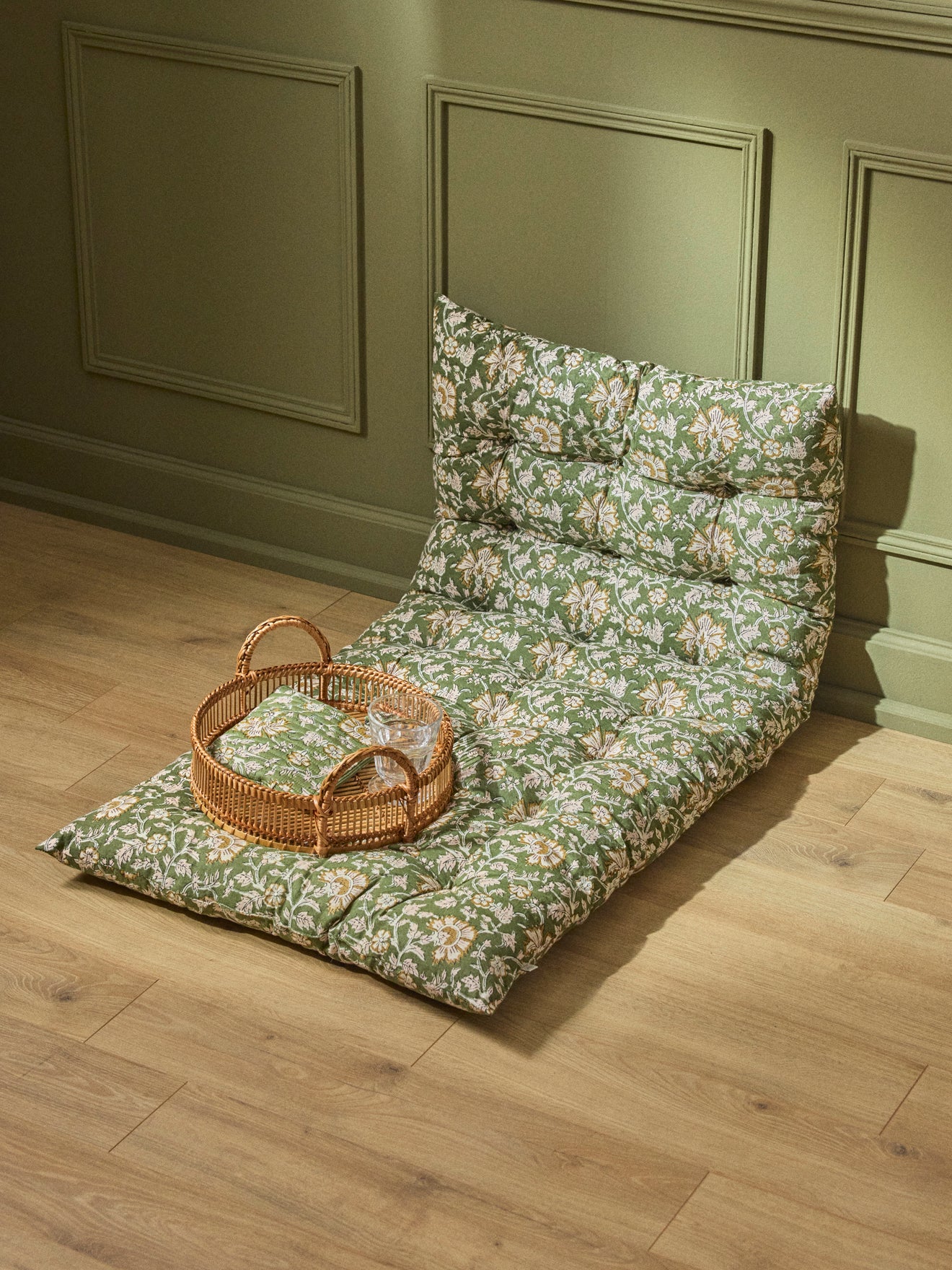 Decoratieve matras in Indiase stof