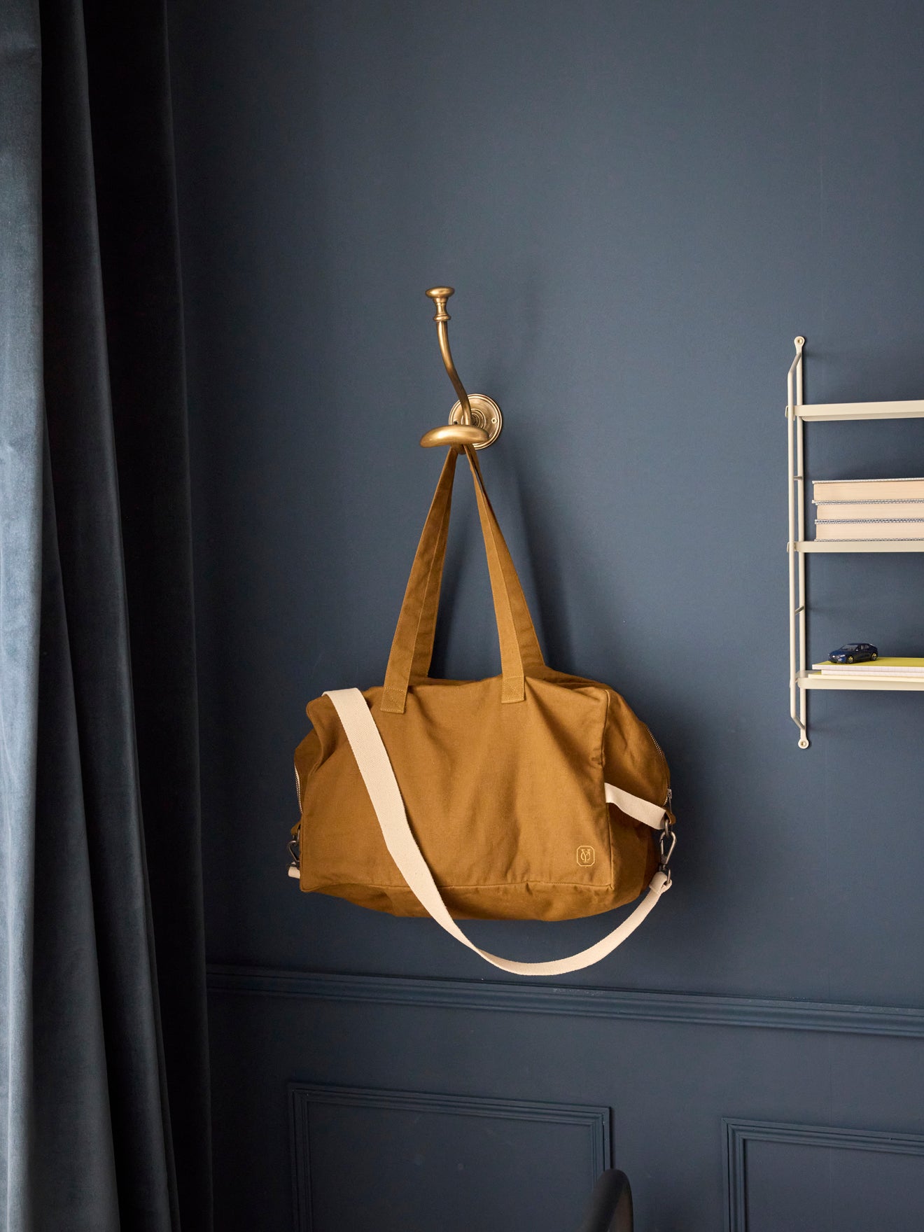 Weekendtas in effen canvas