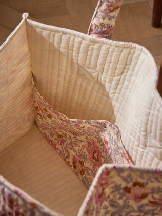 Sac cabas matelassé en tissu indien - imprimé Indore