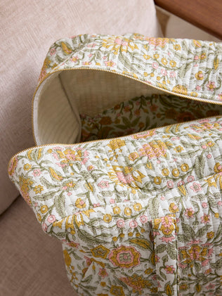 Sac week-end matelassé en tissu indien - imprimé Kolkata