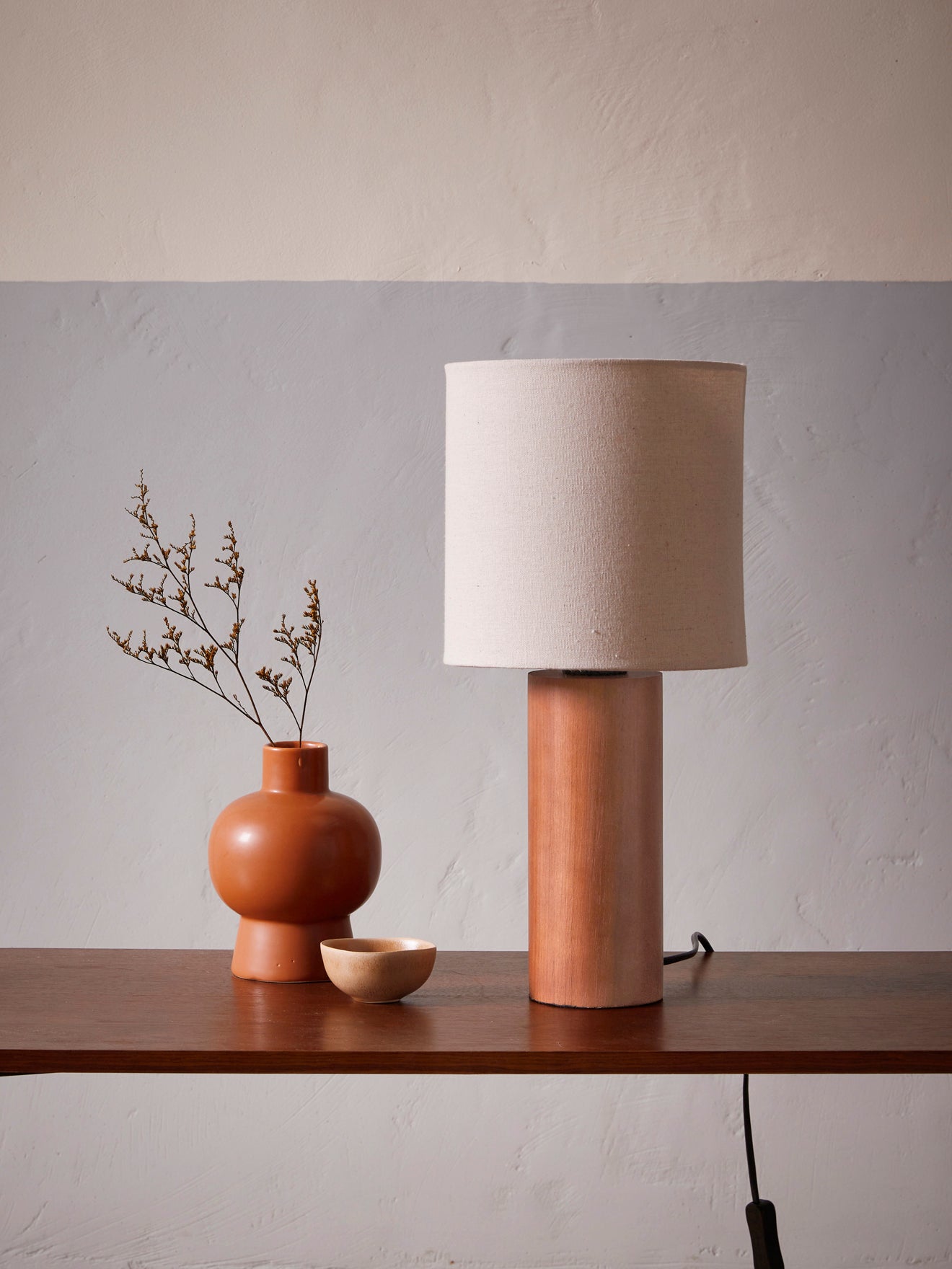 Lampe bois naturel