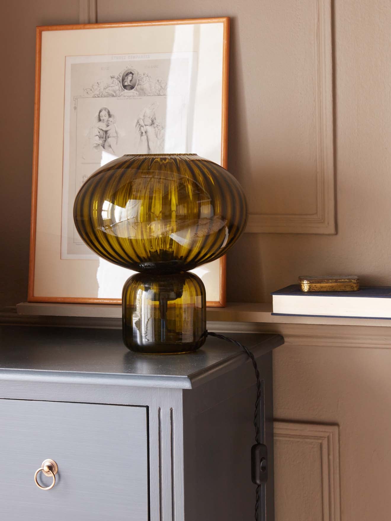 Lamp in geciseleerd glas Martin