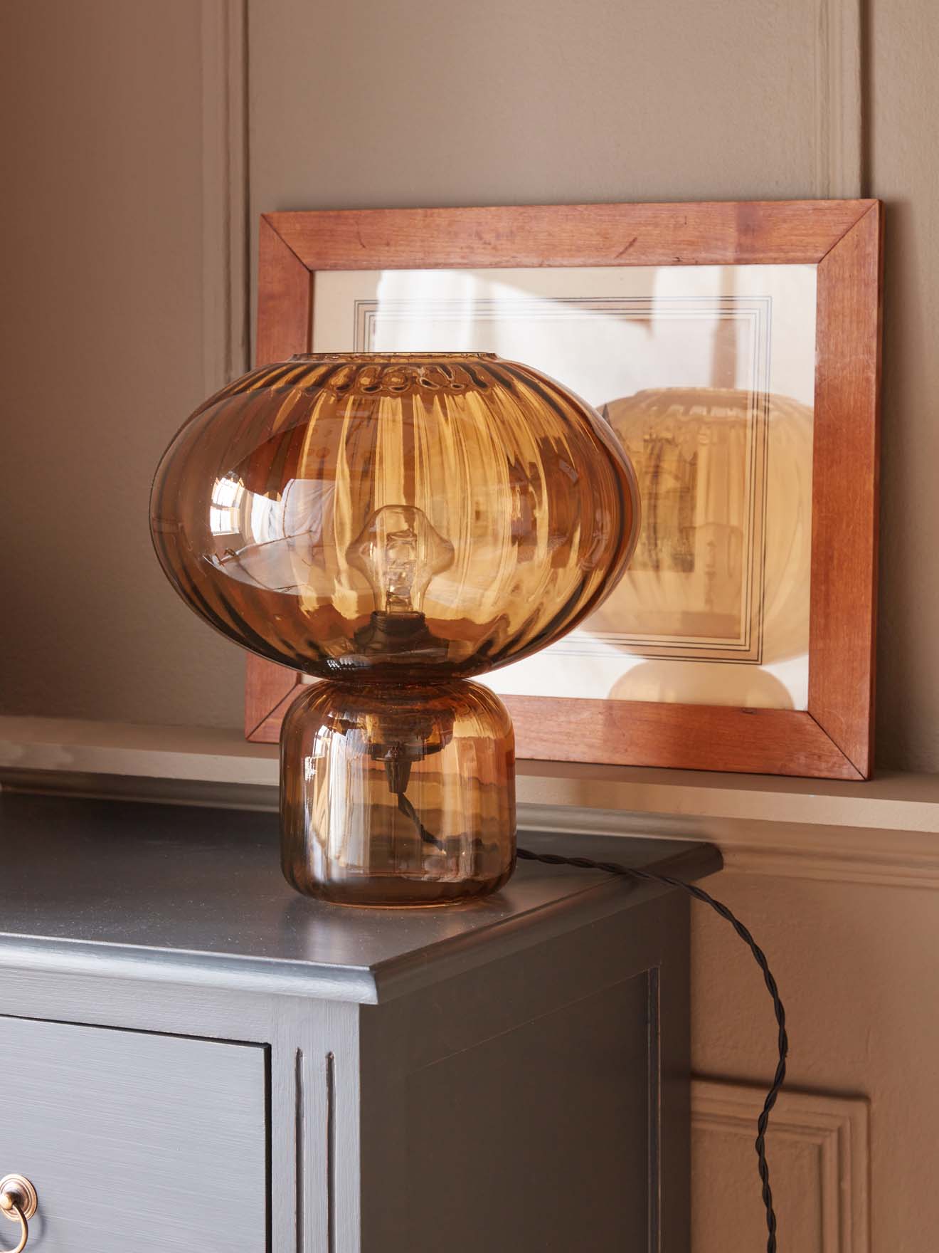 Lamp in geciseleerd glas Martin
