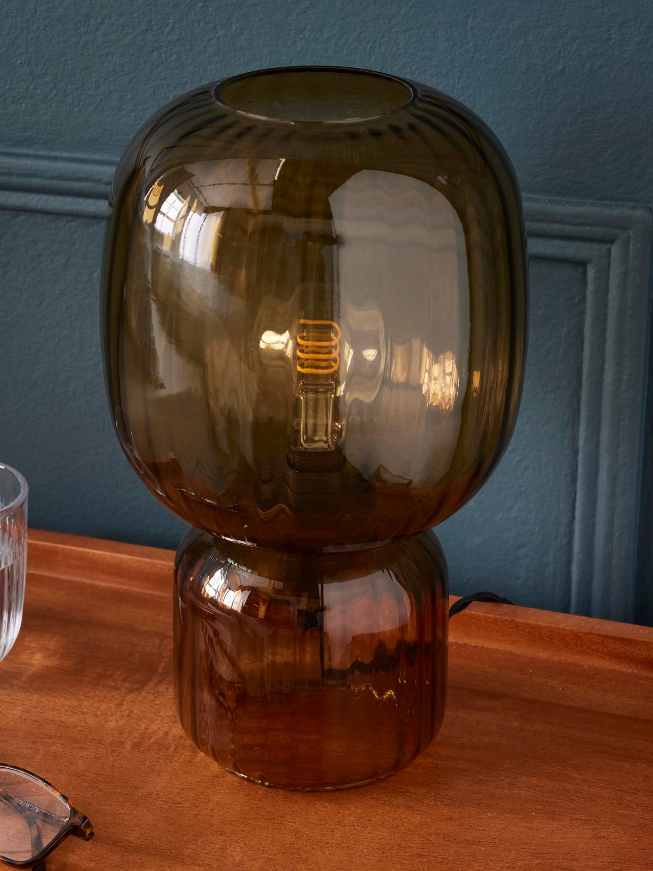 Lamp in gekleurd glas Louise