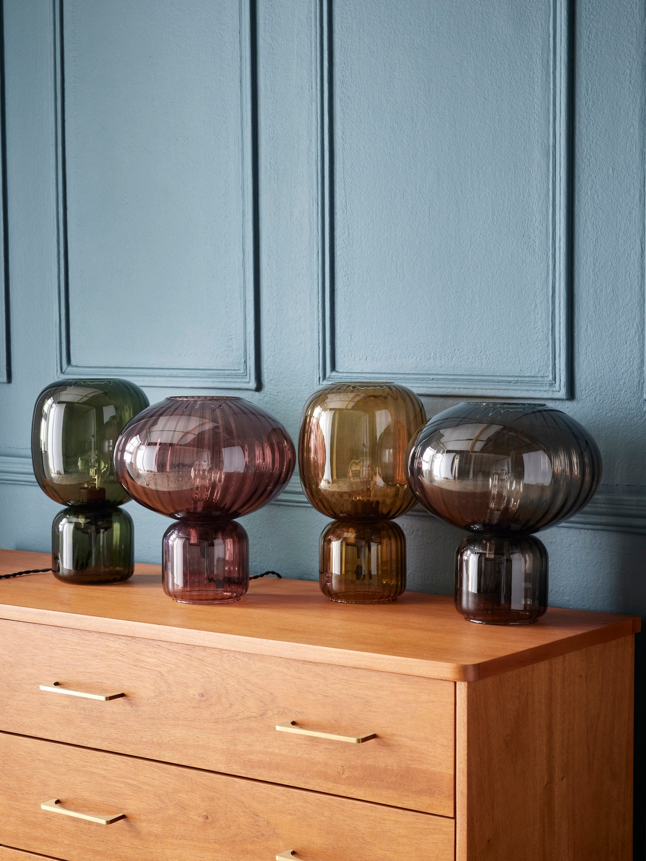 Lamp in gekleurd glas Louise
