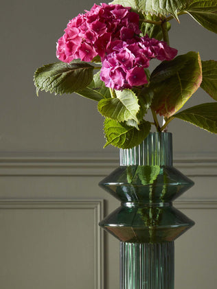 Vase Rétro en verre strié, grand modèle