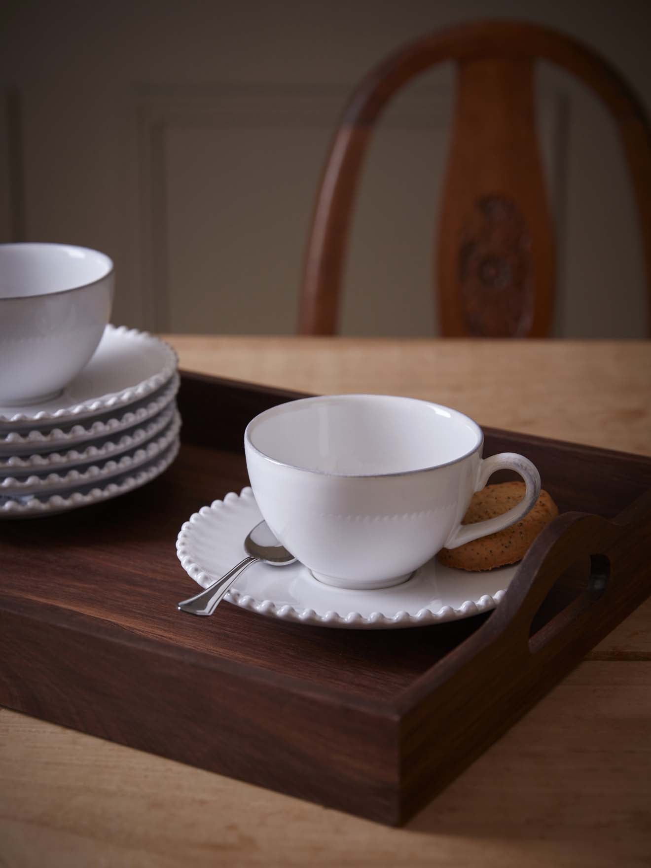 Kopje en schoteltje "Parel", set van 6 - Costa Nova collectie