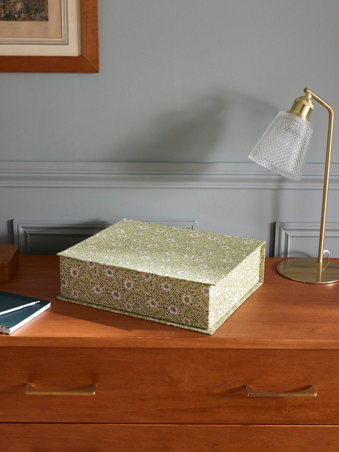 Boîte coffret en tissu Christchurch, dessin William Morris