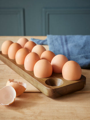 Eierbewaardoos in acaciahout