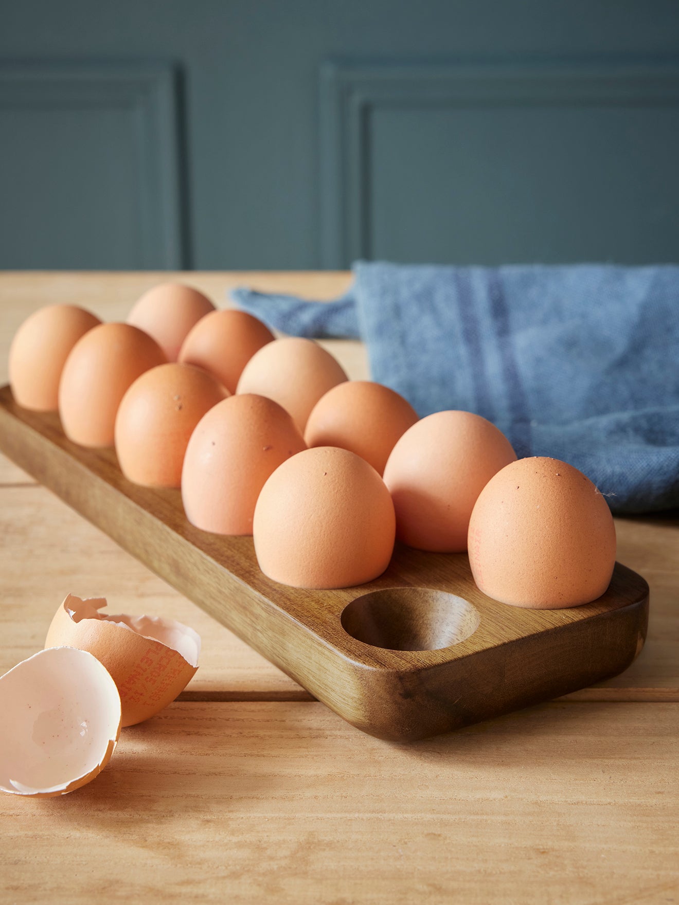Eierbewaardoos in acaciahout