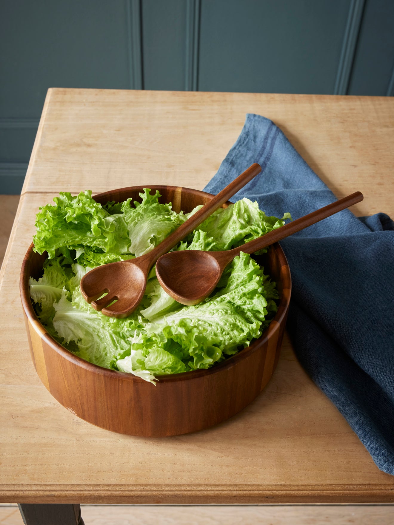 Saladebestek in acaciahout
