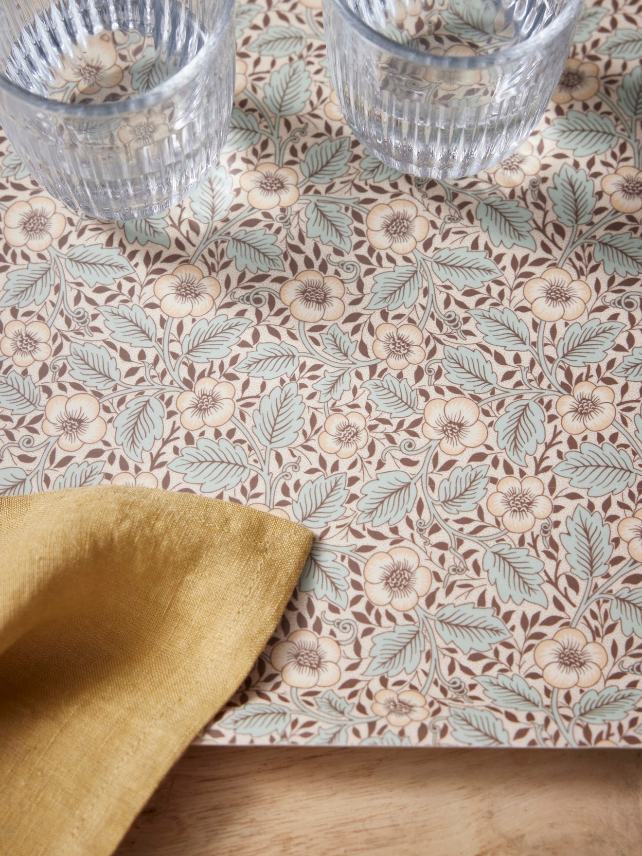 Dienblad in hout "Christchurch", William Morris collection
