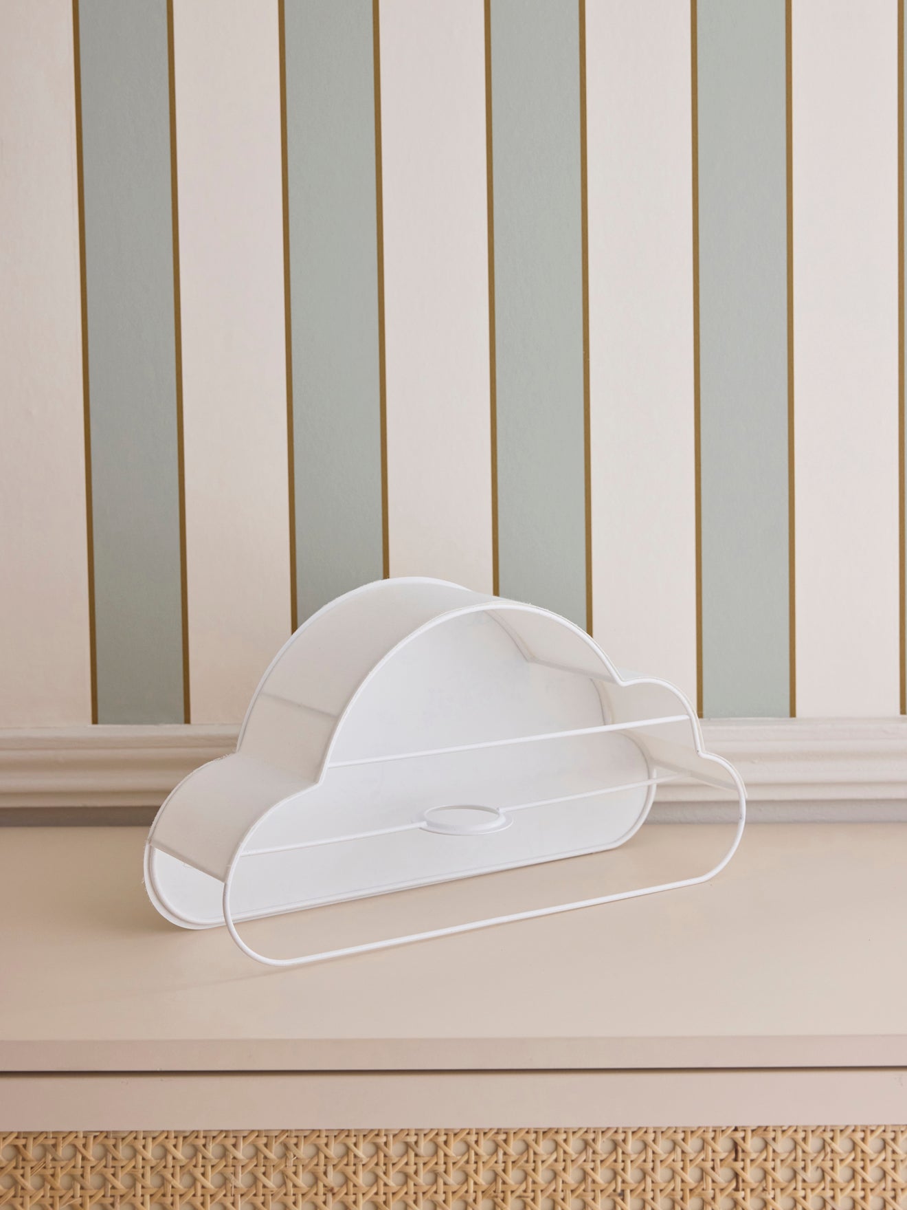 Lampe nuage en tissu imprimé esprit Jouy