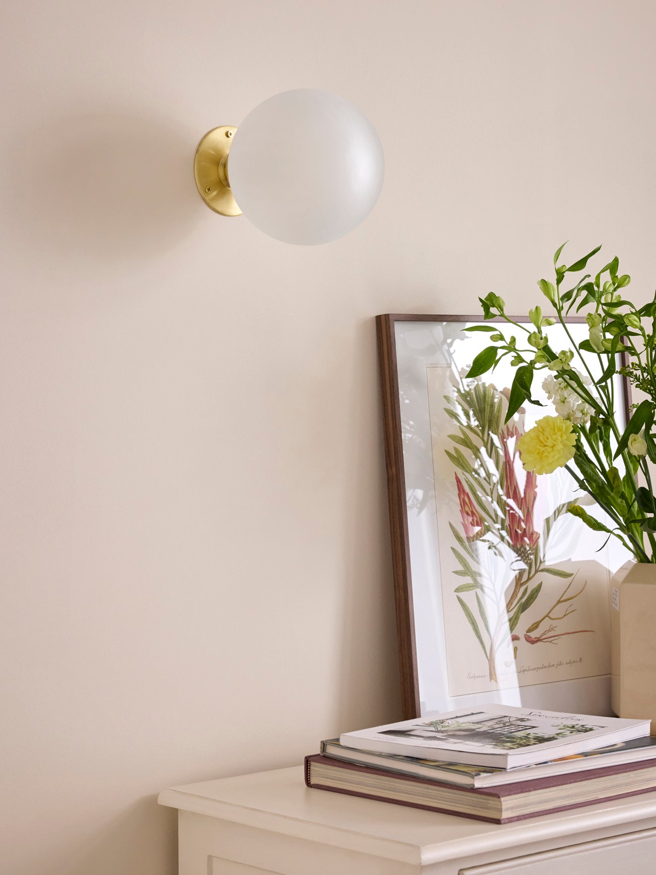 Wandapplicatie in glas en metaal Doria