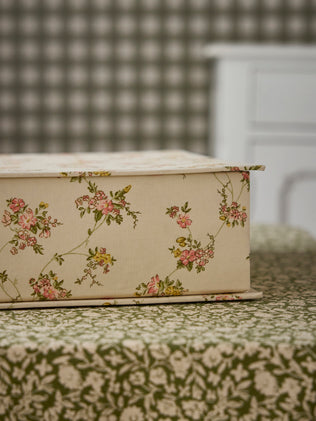 Opbergdoos bekleed met stof "Lilibeth"