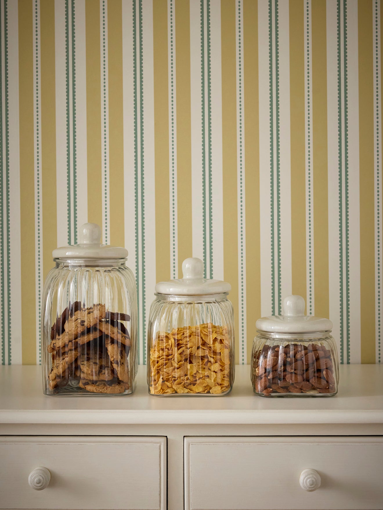 Snoeppot in glas en keramiek - middelmatig model