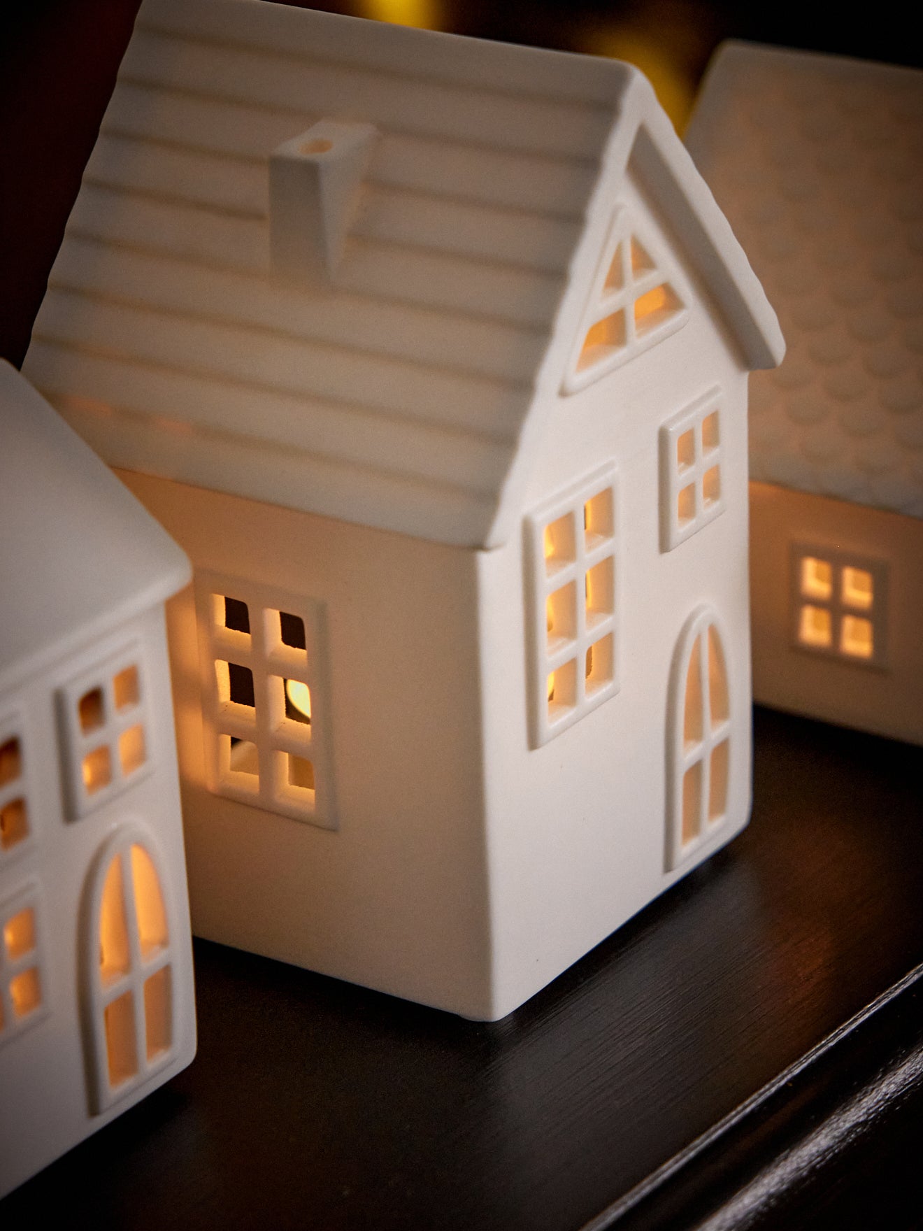 Theelichthouders in keramiek, set van 3